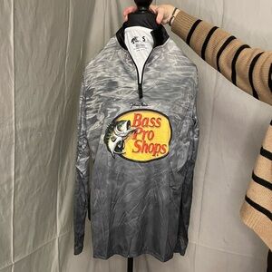 Bass Pro Shops Johnny Morris Long Sleeve Quarter Zip Fishing Shirt